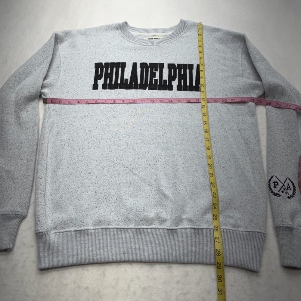 New York Popular Philadelphia Grey Pullover Sweater Women’s Size XL - Picture 5 of 6